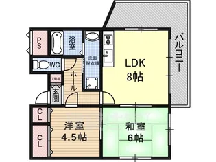 カサヴォストラ喜連3NEW HOPE【302号室】の間取り