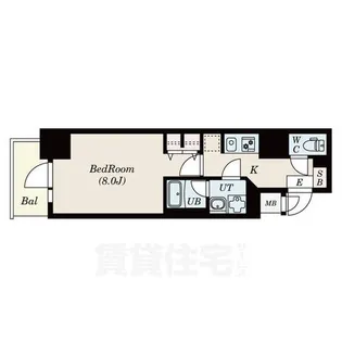 エス・キュート 丸の内(旧S-RESIDENCE丸の内North)【7階】の間取り