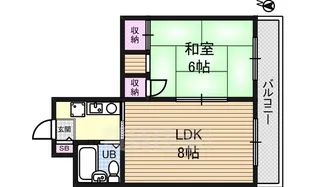 十三ハウス【3階】の間取り