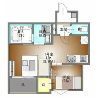 REGALEST道徳【2階】の間取り