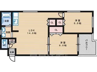 エクシードアキ【3階】の間取り