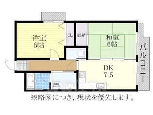 ハートイン若葉台S棟【4B号室】の間取り