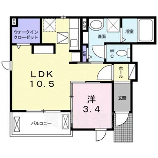 ヴァイオレットガーデン【1階】の間取り
