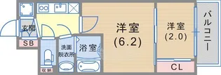 アドバンス三宮ラシュレ【4階】の間取り