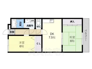 2DKの間取り画像