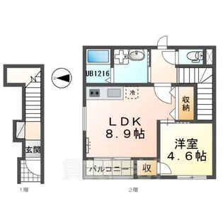 ロマネス豊【2階】の間取り