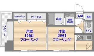 エステートモア西公園【2階】の間取り