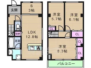 EASTRITZ巽【1階】の間取り