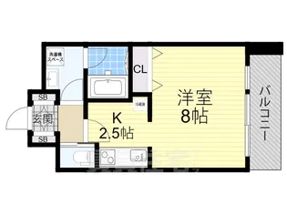 アーバンフラッツ西中島【4階】の間取り
