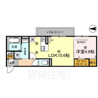 D-ROOMホクレア【3階】の間取り