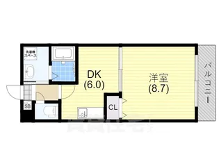シャルマン御屋敷通【102号室】の間取り