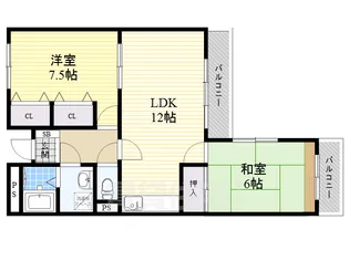 パレエシャロット【2階】の間取り