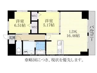 GRANDUKE高辻【11階】の間取り