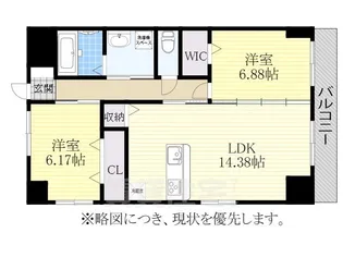 GRANDUKE高辻【2階】の間取り