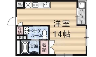 グローブプラススタジオ【3階】の間取り