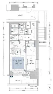 プレサンス ロジェ 丸の内 CENTRAL CASA【8階】の間取り