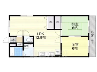 ラグジェレディK壱号館【2階】の間取り