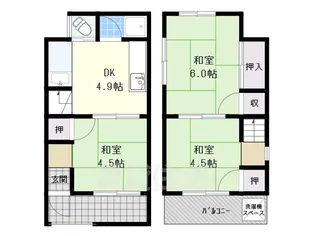 大阪府東大阪市玉串元町1丁目【一戸建】の間取り