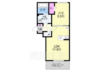 D-ROOM葛野大路御池【3階】の間取り
