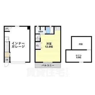 大阪府高槻市北大樋町【テラスハウス】の間取り