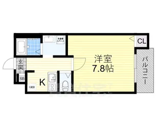 ジーイーキャトフ【1階】の間取り