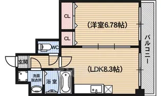 プラネシア星の子京都駅前西【6階】の間取り