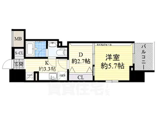 ブランシエスタ泉【10階】の間取り