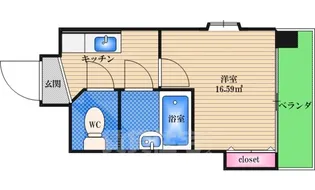 シンパシー京橋【11階】の間取り