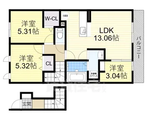 Flora Lily【2階】の間取り