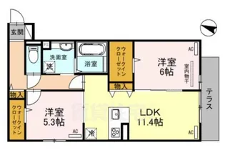 大阪府堺市北区百舌鳥赤畑町3丁【アパート】の間取り