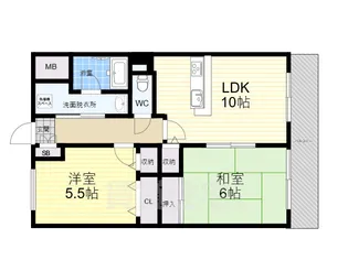 ソシオ西宮【2階】の間取り