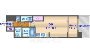 THE GARNET MILLENNIUM KYOTO 九条烏丸【2階】の間取り