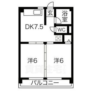 Court八家【1階】の間取り