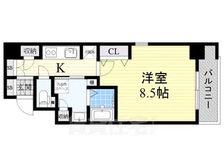 オリエンタル阿倍野メゾン【4階】の間取り