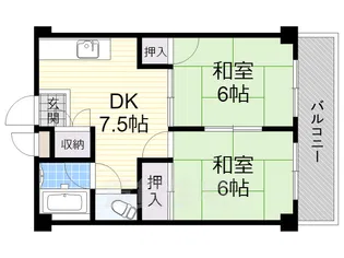 宮町コーポラス【2階】の間取り