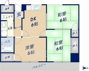 コンフォートグリーン【1階】の間取り