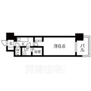 アーバンフラッツ五条堀川【14階】の間取り