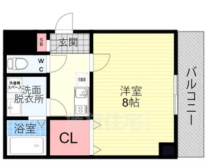 フラッティ千本今出川【3階】の間取り