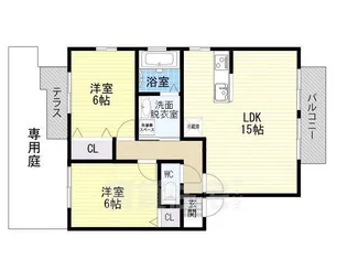 リビングタウン加美北 D棟【1階】の間取り