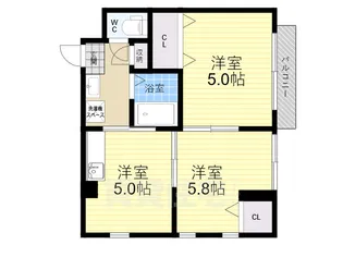 バルビゾンM【2階】の間取り