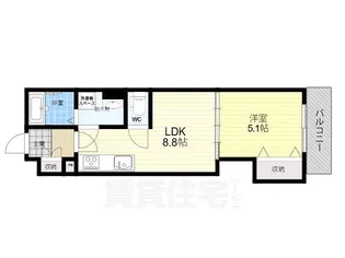 クリエオーレ長吉川辺【3階】の間取り