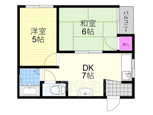 レジデンス三津屋【3階】の間取り
