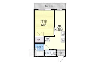 前田ハイツ神祇官【1階】の間取り