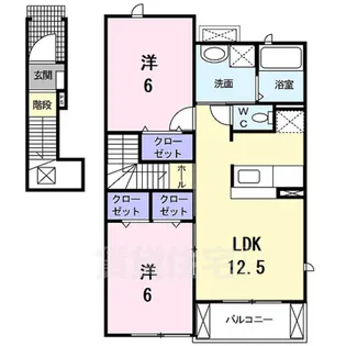 ボヌール シャンブル【2階】の間取り