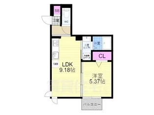 アイリス伏見【2階】の間取り