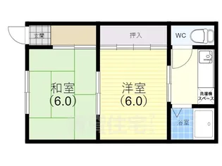 板宿ハイツ【2階】の間取り