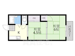 滋賀県野洲市小篠原【アパート】の間取り