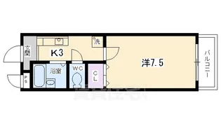 シャンバーグ東山【4階】の間取り