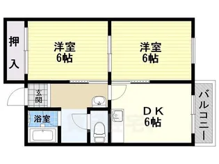 PALMIZIO平野西1【202号室】の間取り