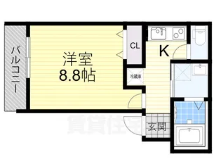 大阪府大阪市住吉区沢之町2丁目【アパート】の間取り